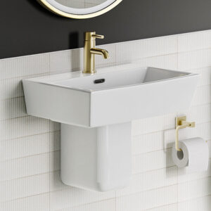 1 Piece semi pedestal basins